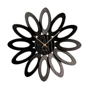 Fiore Wall Clock - Black (40cm)