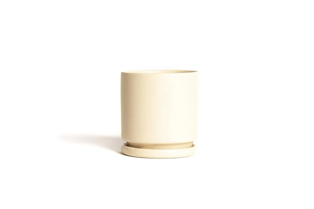 Gemstone Porcelain Planter Pot with Water Saucer 6.25 Inch