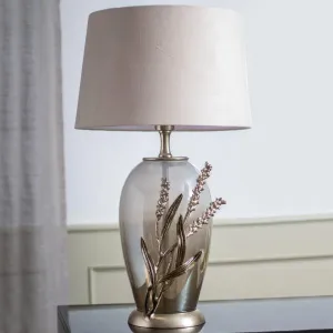 GILDA HANDMADE GLASS AND METAL BEDSIDE TABLE LAMP