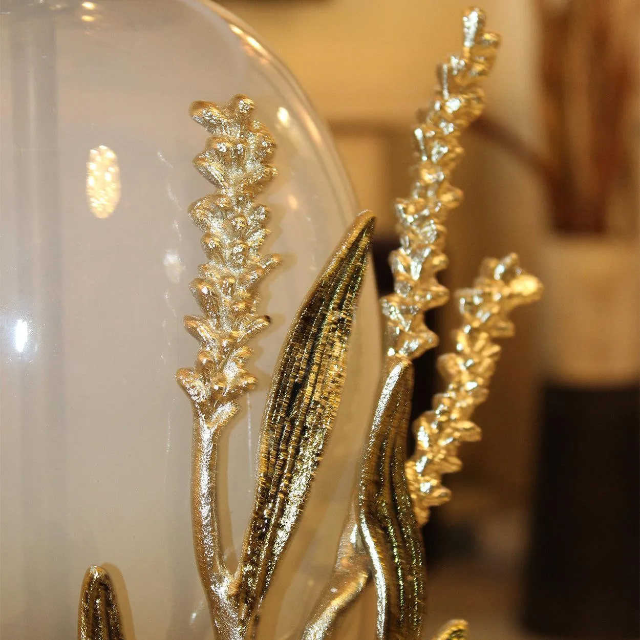 GILDA HANDMADE GLASS AND METAL BEDSIDE TABLE LAMP