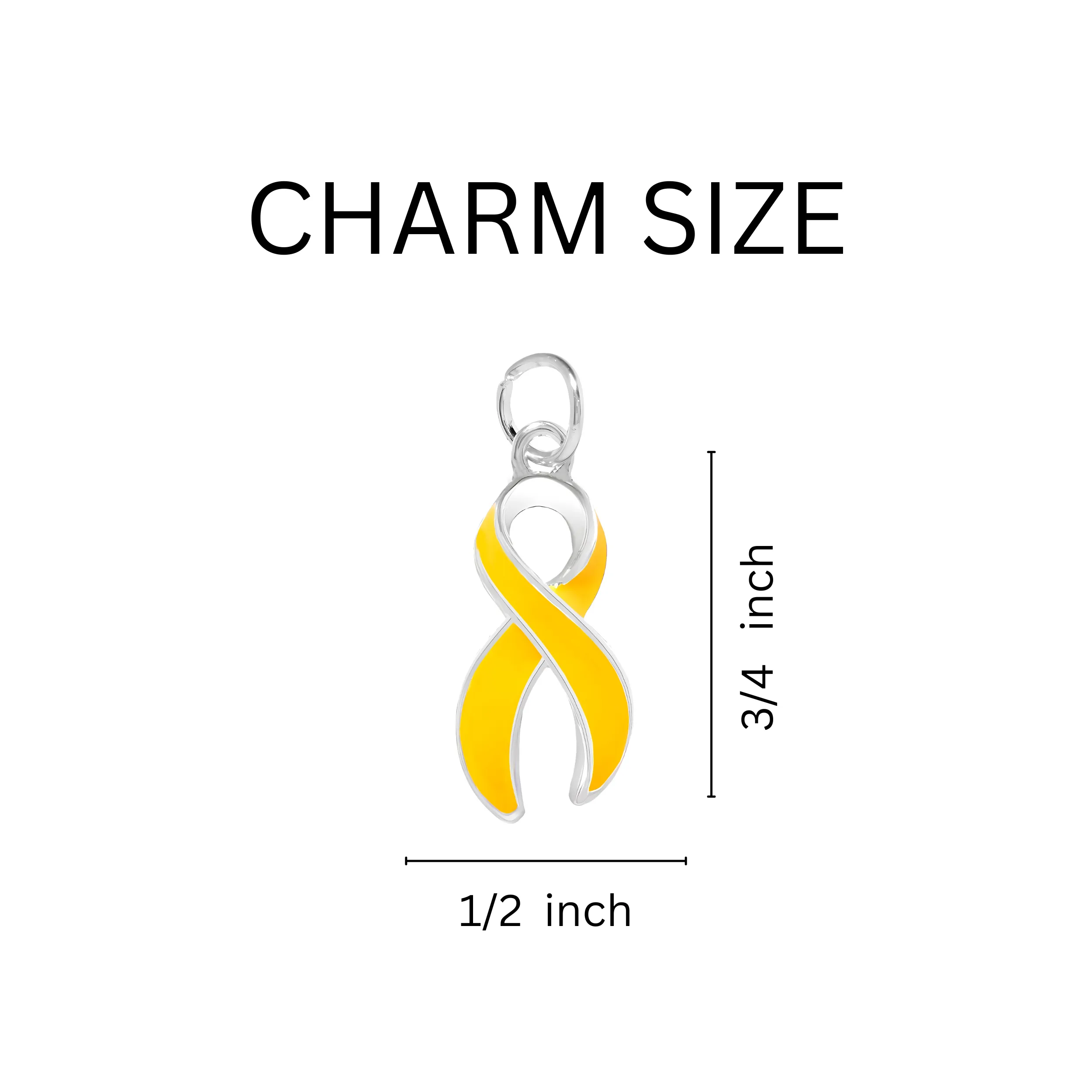 Gold Ribbon Split Style Key Chains