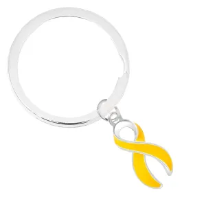 Gold Ribbon Split Style Key Chains
