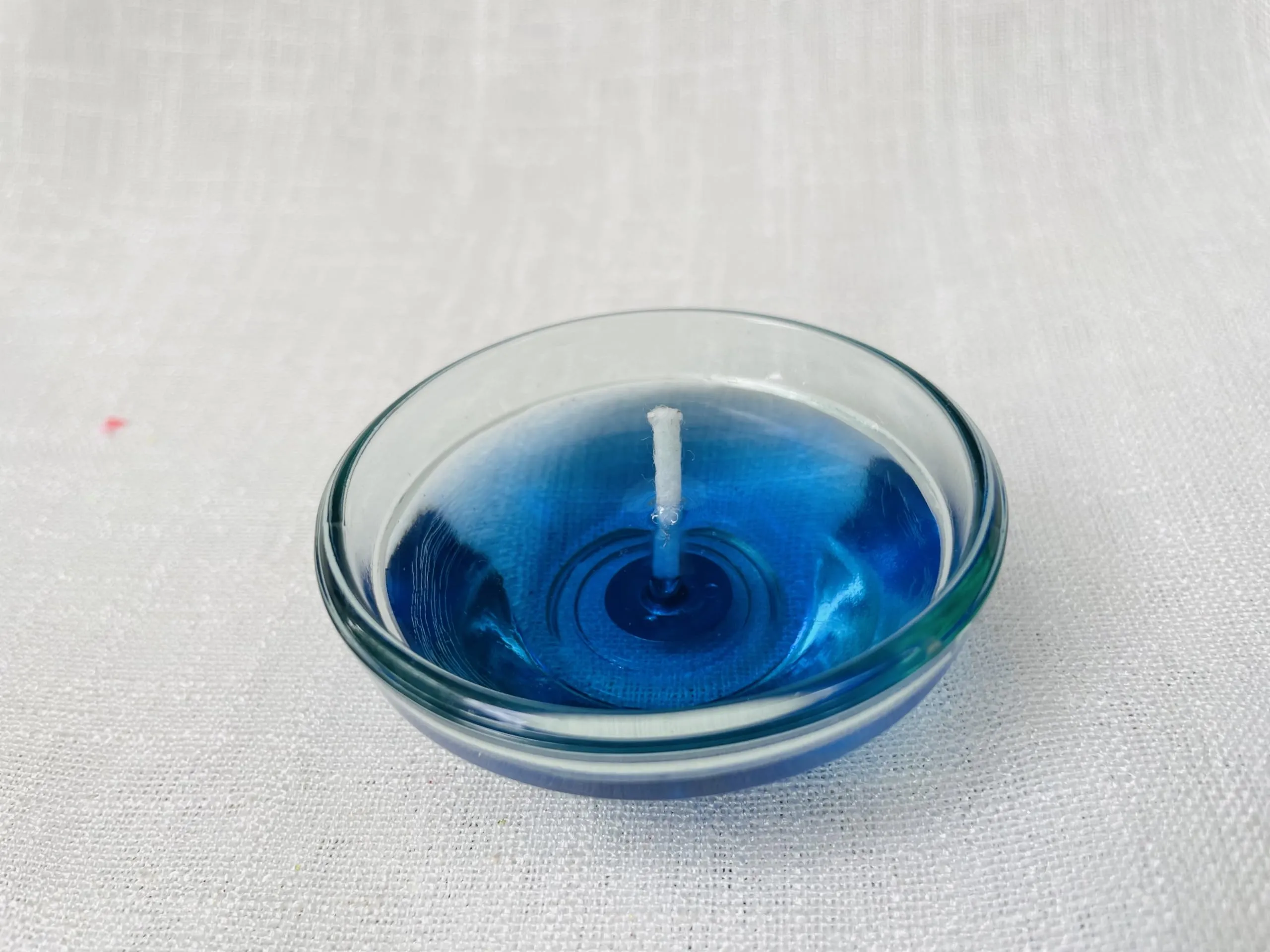 GOZZTOM Gel Filled Glass Diwali Diya Candles with Four Colours Set for Special Events - (Pack of 4)