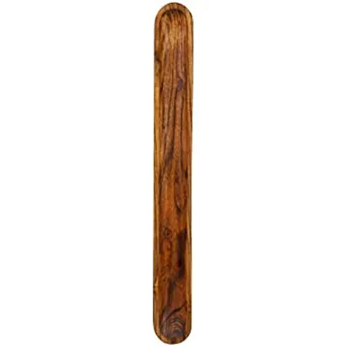 Hand Carved Acacia Wood Long Olive Tray Canoe Style