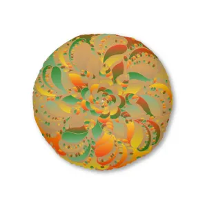 Hand-drawn Mandala Art Tufted Floor Pillow - Round Dune