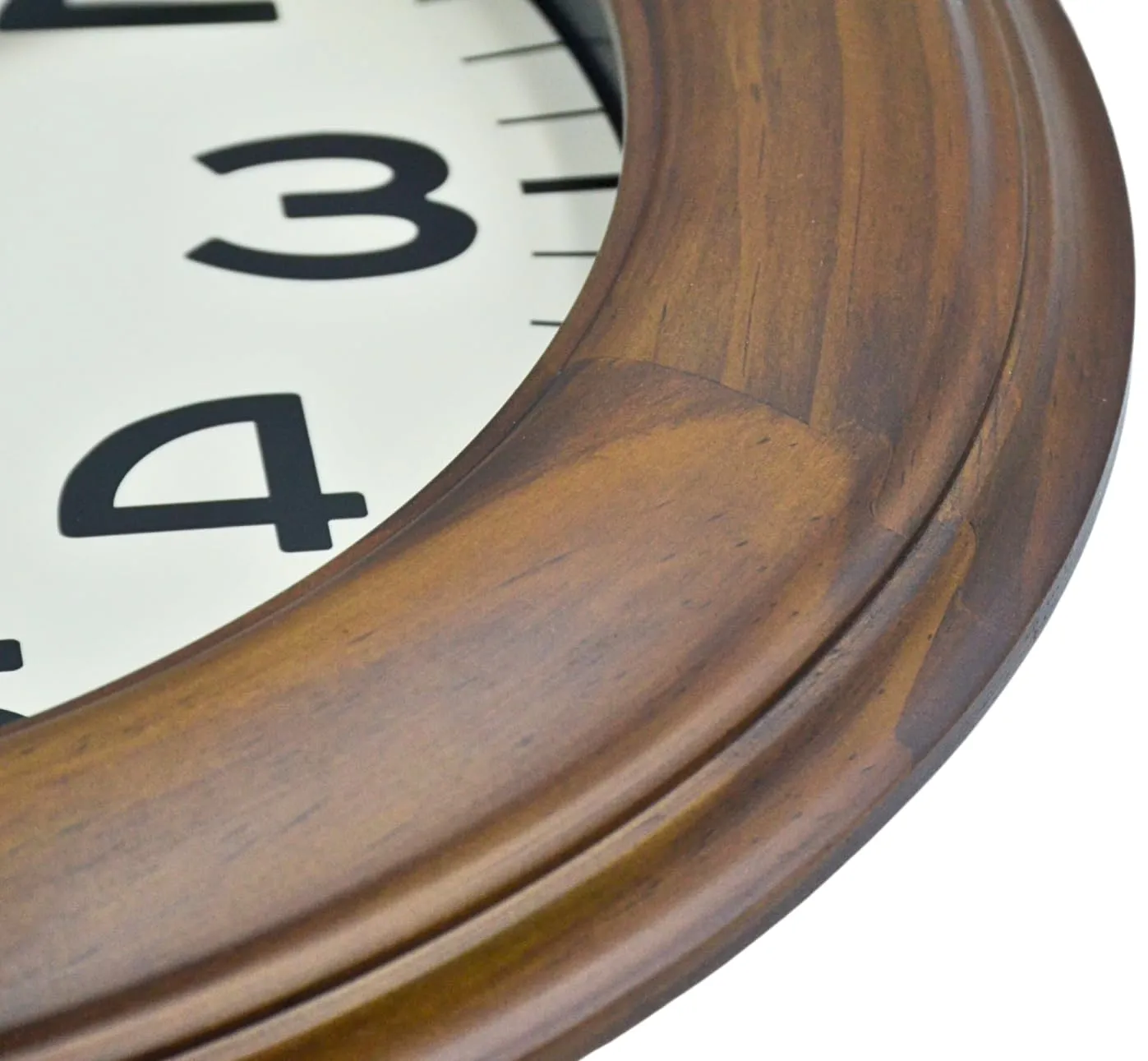 HARRIS & CO. CLOCKMASTERS Luxury Vintage Classic Design Analog Wall Clock- 16 Inch (Thick Wooden Teak Frame & Hd Clear Glass) (Silent Sweep Noiseless Technology) Model - PORTOBELLO ROAD