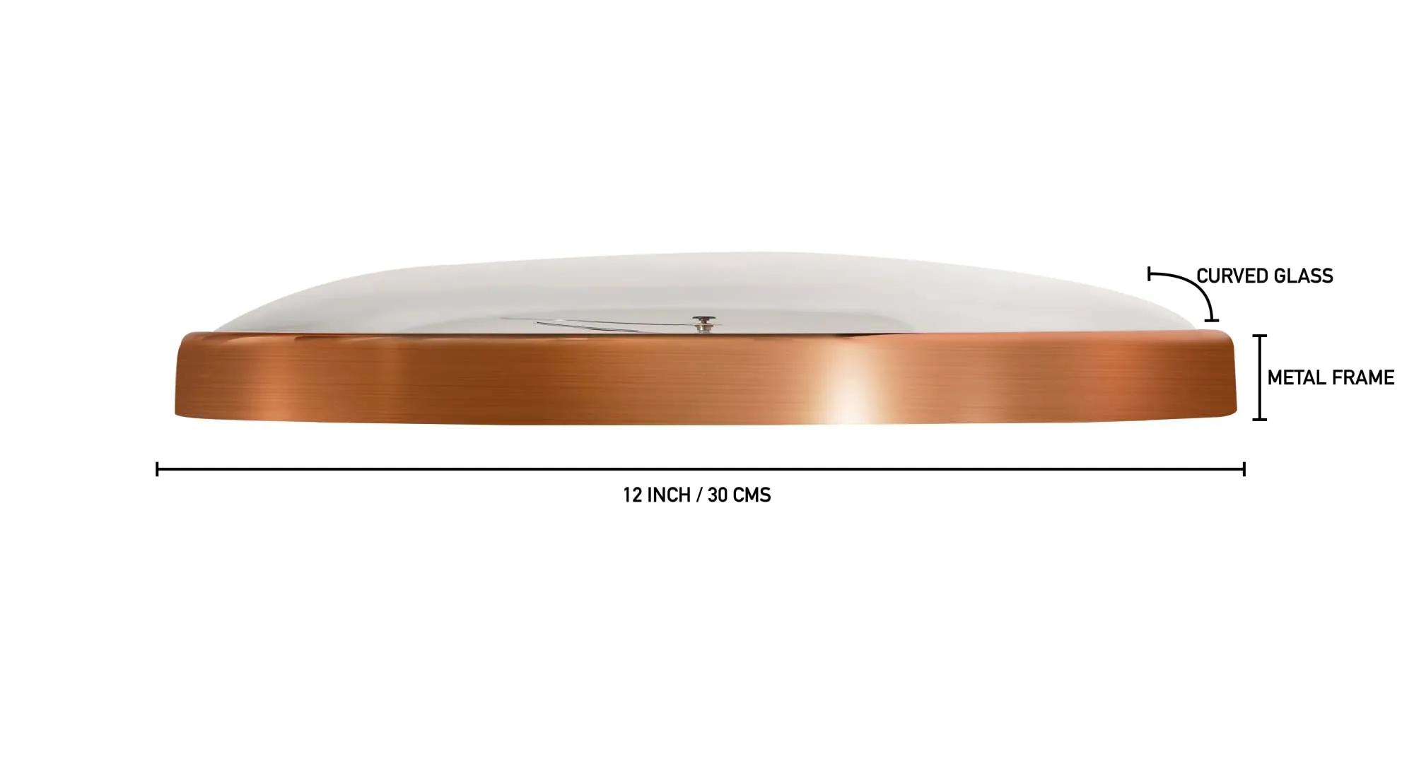 HARRIS & CO. CLOCKMASTERS Premium Metal Analog Wall Clock with Sub-Second Dial (12 Inch) (Rosegold, with HD Clear Curved Glass)(Silent Sweep Movement Technology)(Fleet Street in Rose)