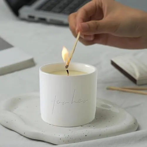 Heart Home Scented Candles | Fragrance Candles | Candles for Wedding | Candles for Bedroom | Birthday Candles | Valentines Day Gifts Candles | DY-230705-1B | White