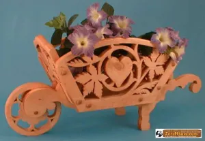 Heart Wheelbarrow Planter Pattern