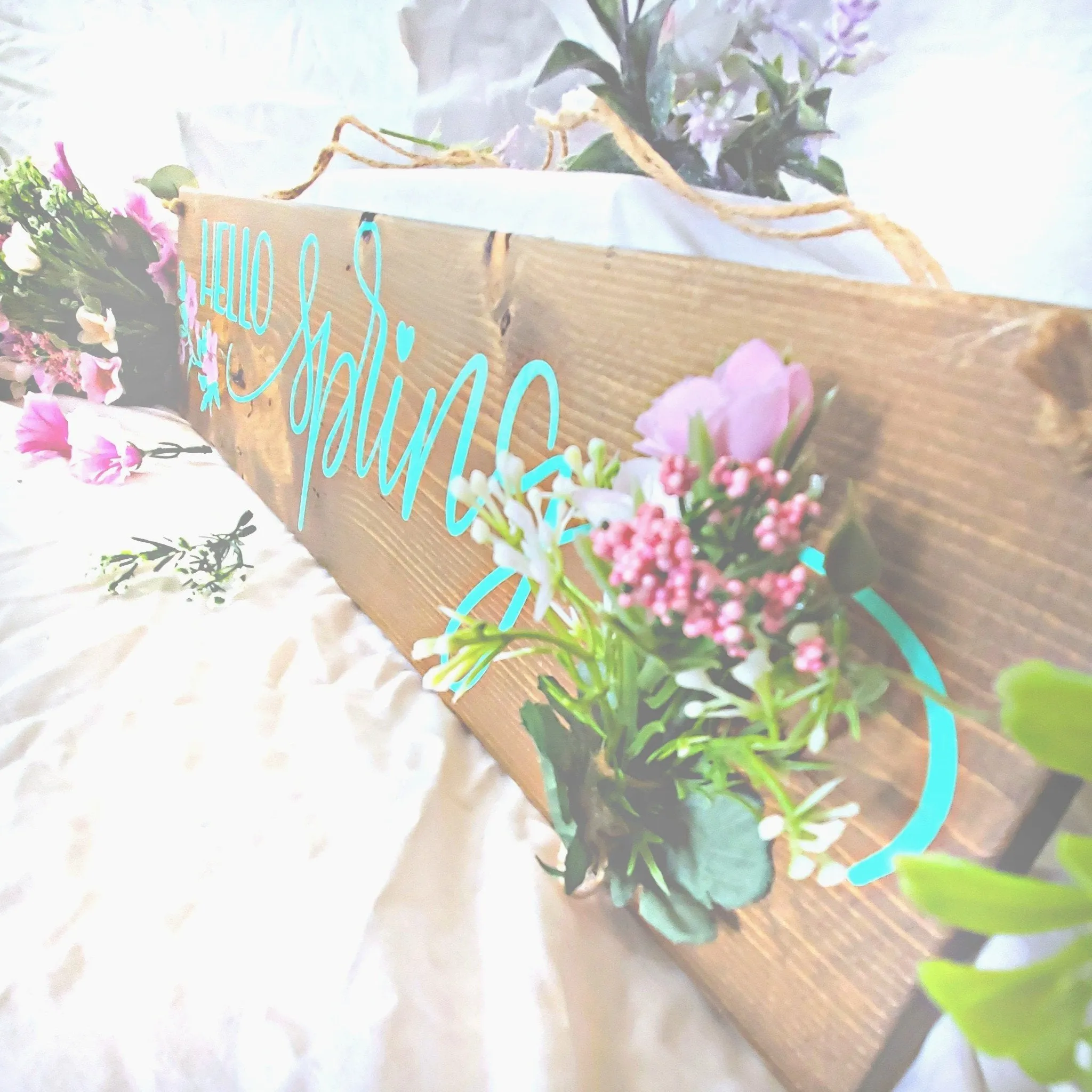Hello Spring Sign - Add a Touch of Color to Your Home Decor with This Beautiful Sign