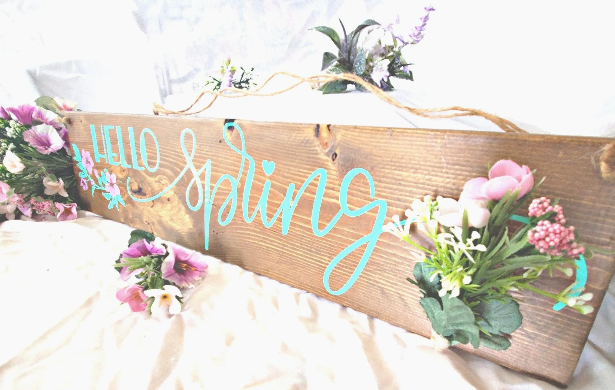 Hello Spring Sign - Add a Touch of Color to Your Home Decor with This Beautiful Sign