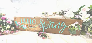 Hello Spring Sign - Add a Touch of Color to Your Home Decor with This Beautiful Sign