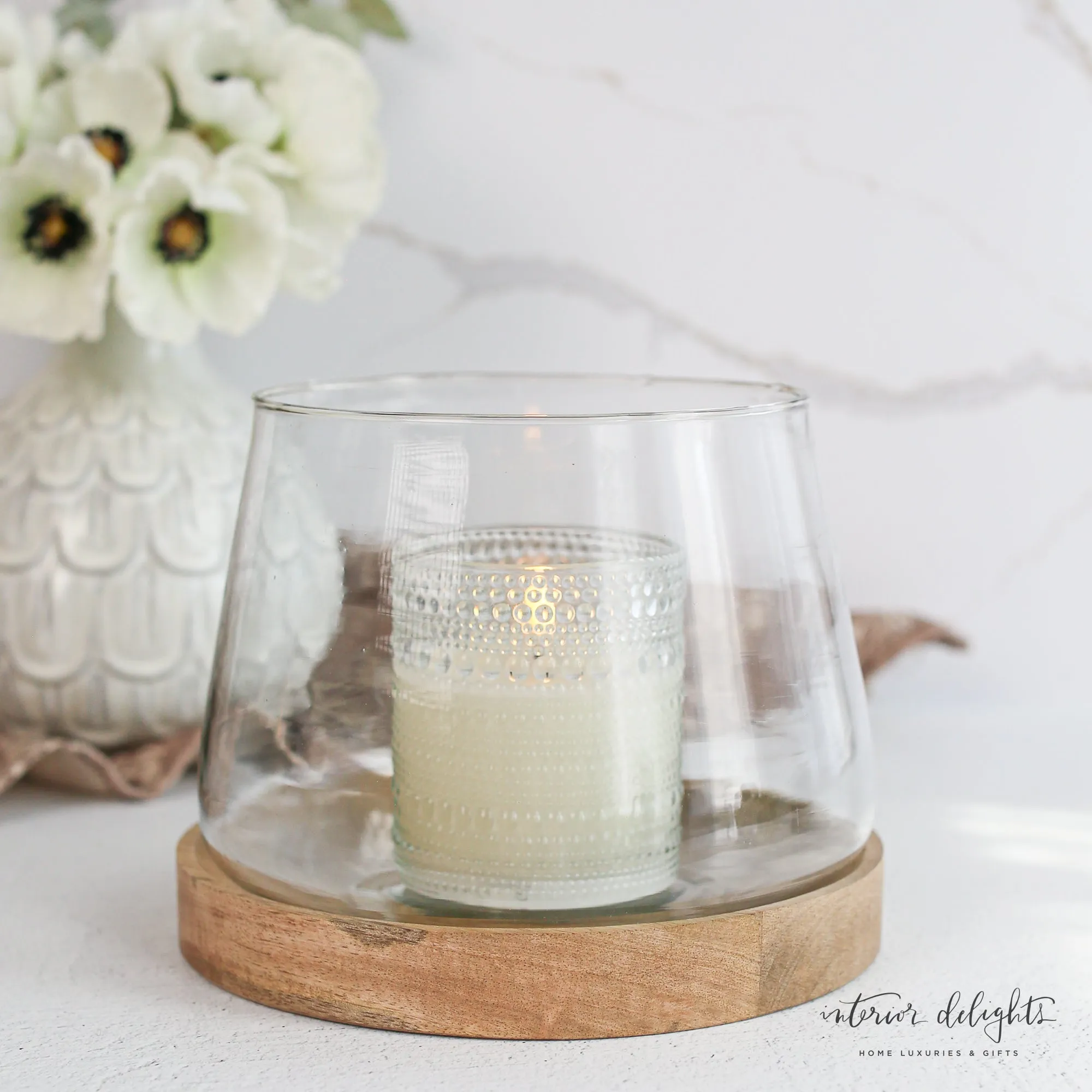 Hobnail Glass Candles- choose from 2 Sizes