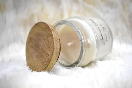 HS Candles Soy Wax Candle - Sweet & Rich Scent |Organic Soy Wax with Burmese Wood fregrance (6'5 H * 5W) 24 Hour Burn time