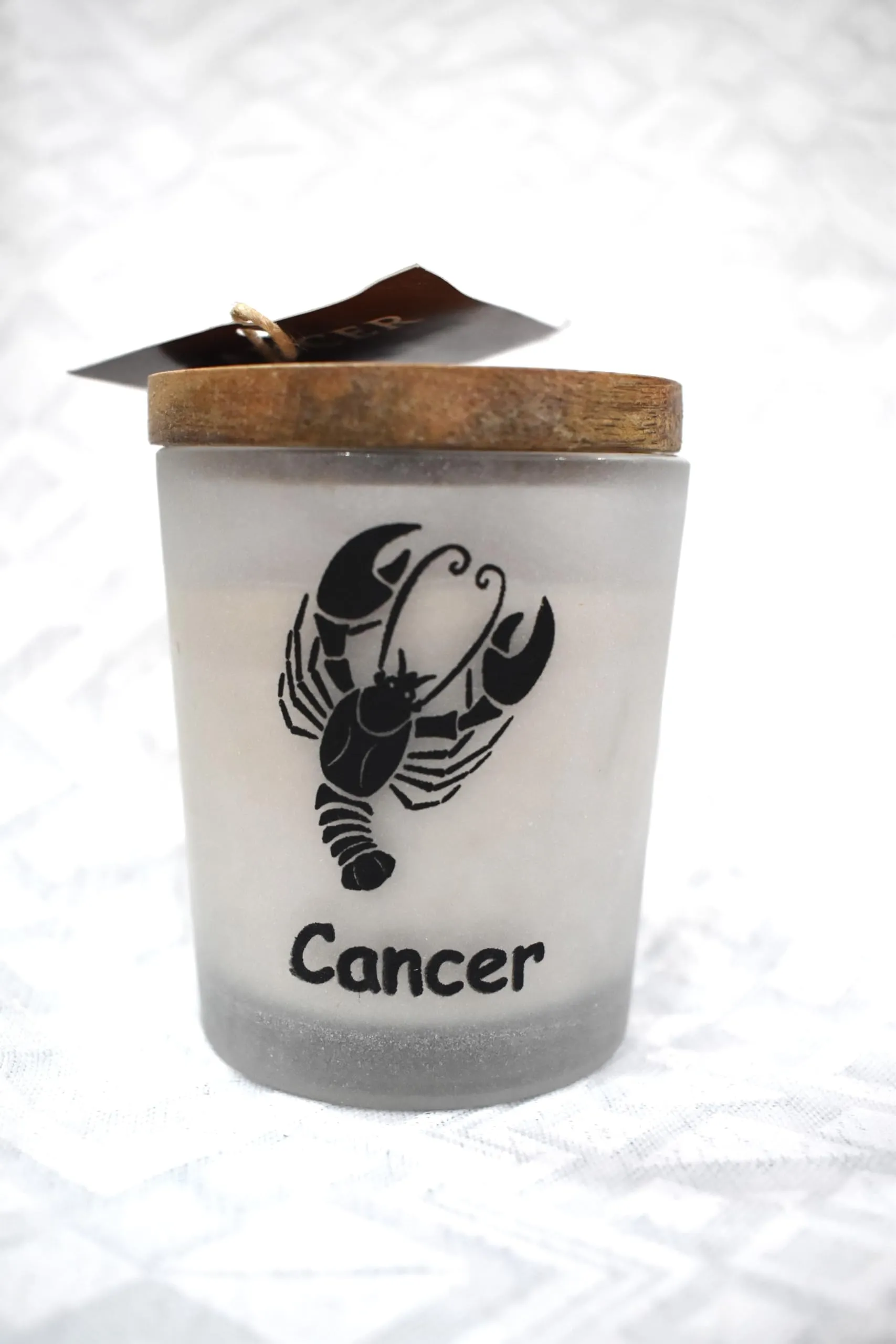 HS Candles Zodiac (Cancer), Aromatic Frosted Soy Wax Organic Candle, Burning time 20-24 Hours, Aromatherapy, Meditation,Gift, Home Decor |Born June-July|Green Tea Fragrance