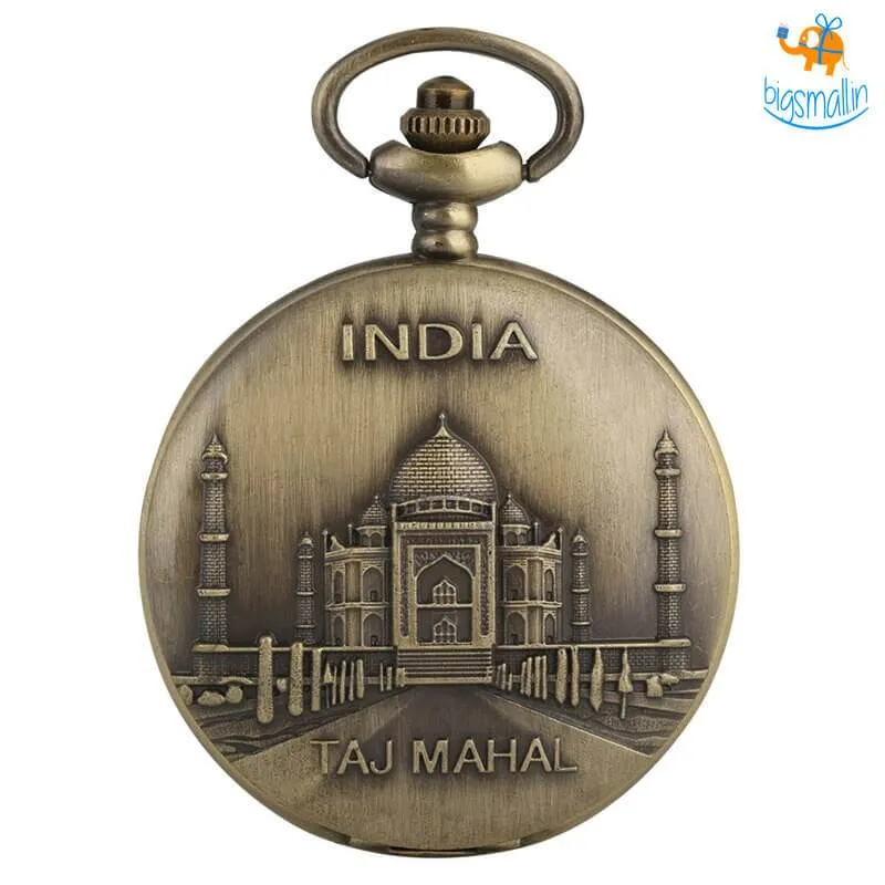 India Souvenir Pocket Watch Keychain