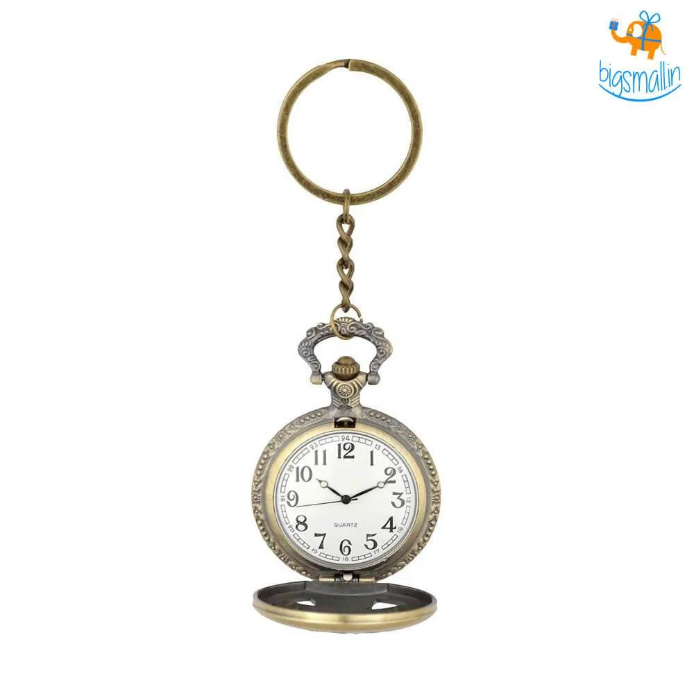 India Souvenir Pocket Watch Keychain