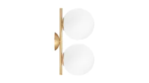 Iris - Iris Double Wall & Ceiling Light 1, Brass