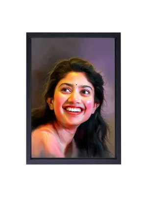 Jadoun Personalized digital oil painting photo frame multicolor (8x12 Black)