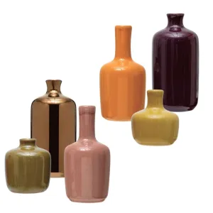 Jewel Tones Bud Vases