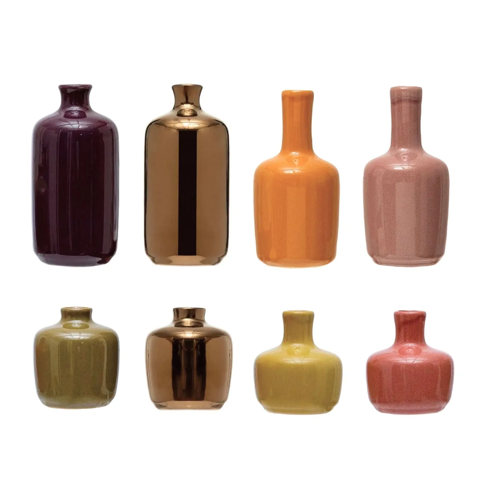 Jewel Tones Bud Vases