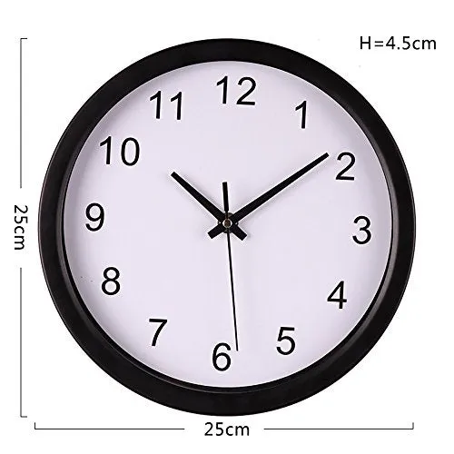 JKIOOW Silent Sweep Modern Graceful Bell Desk Creative Digital Clock (Multicolor)