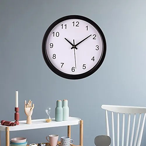 JKIOOW Silent Sweep Modern Graceful Bell Desk Creative Digital Clock (Multicolor)