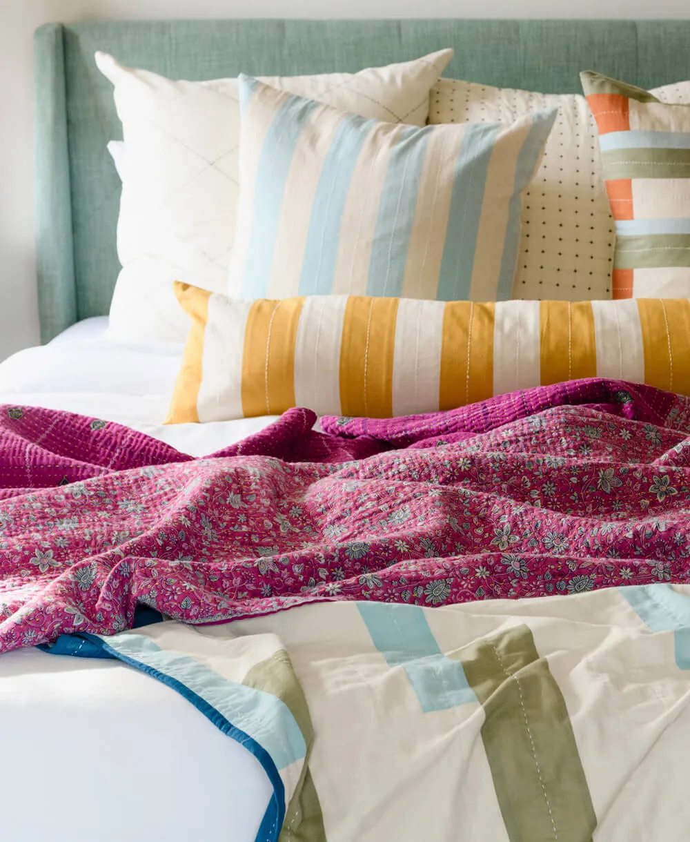Kantha Quilt Throw - No. 240109