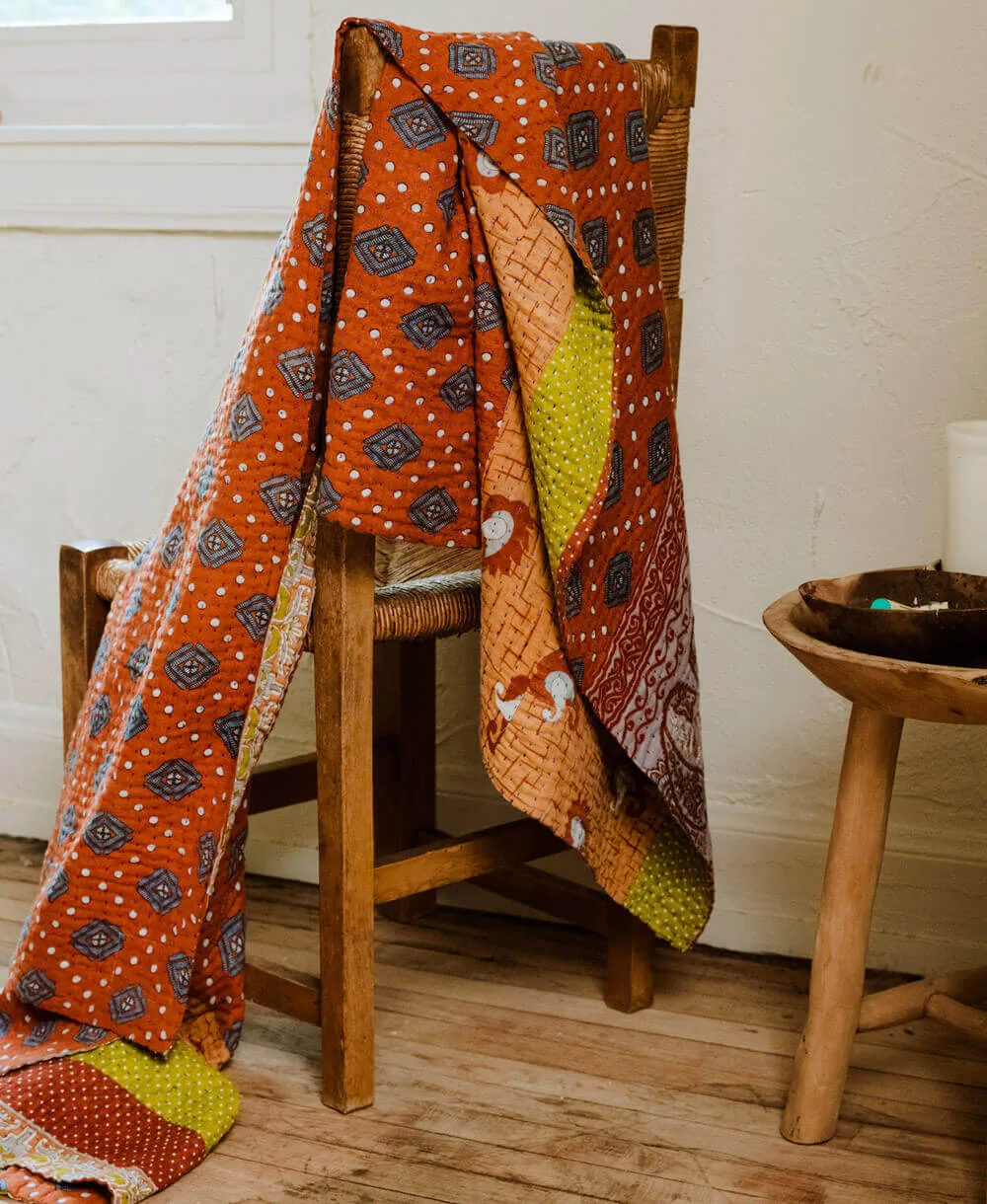 Kantha Quilt Throw - No. 240433