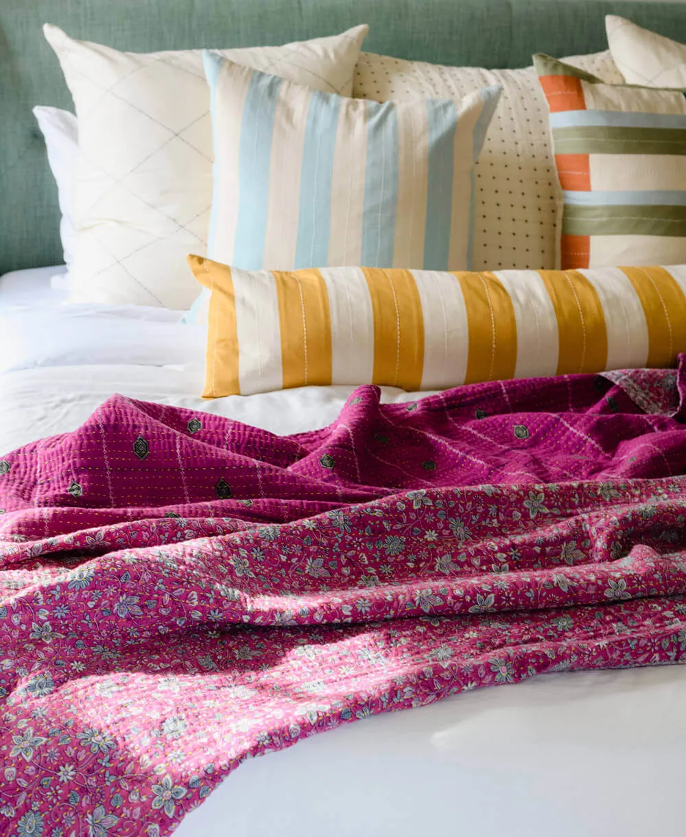 Kantha Quilt Throw - No. 240512