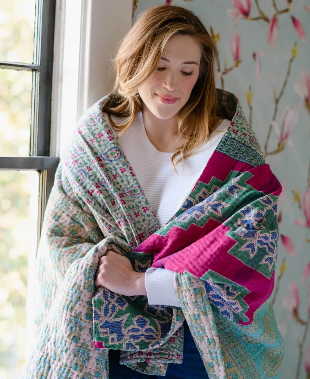 Kantha Quilt Throw - No. 240538