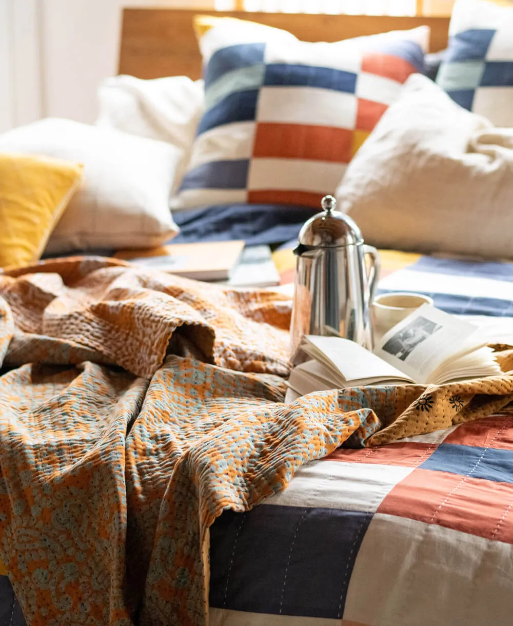 Kantha Quilt Throw - No. 240618