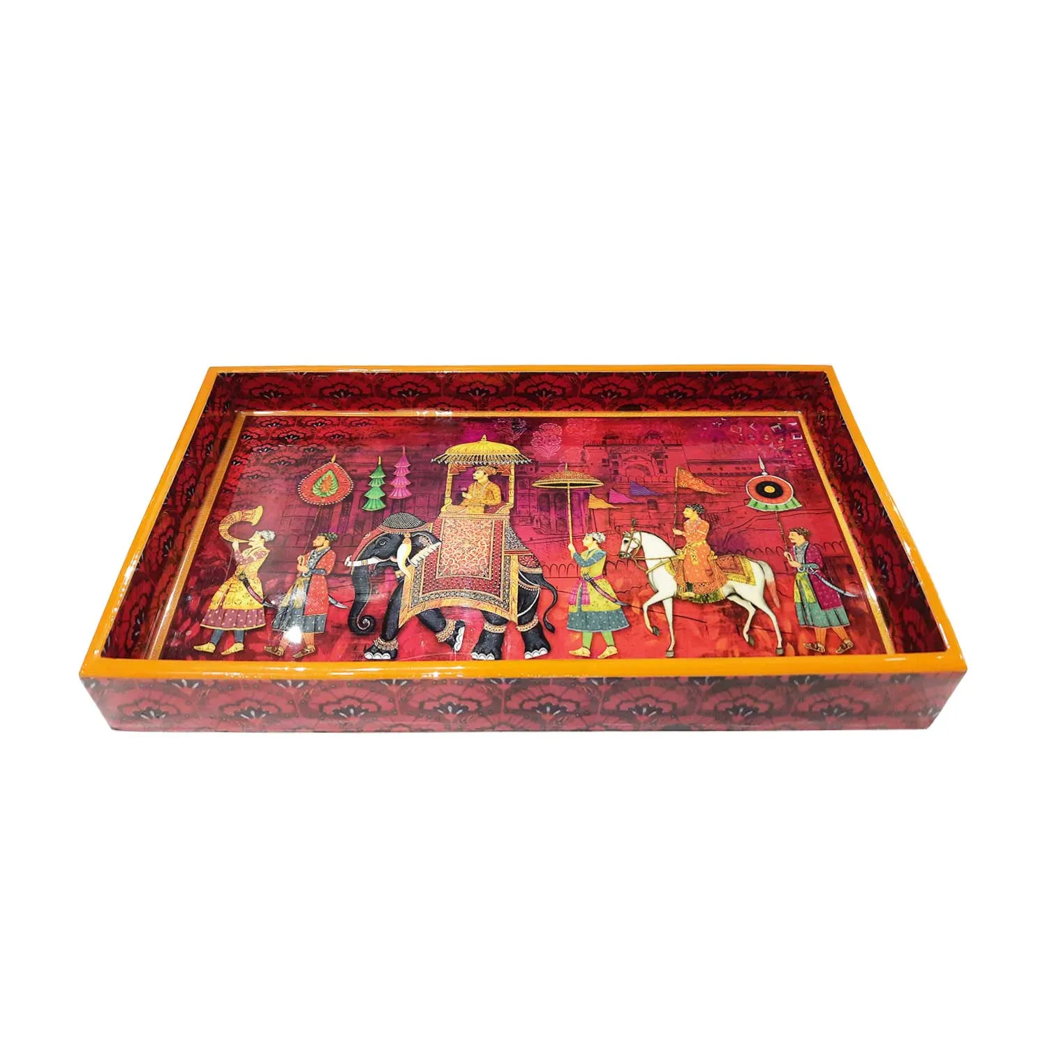 King Procession Rectangle Enamel Small Tray