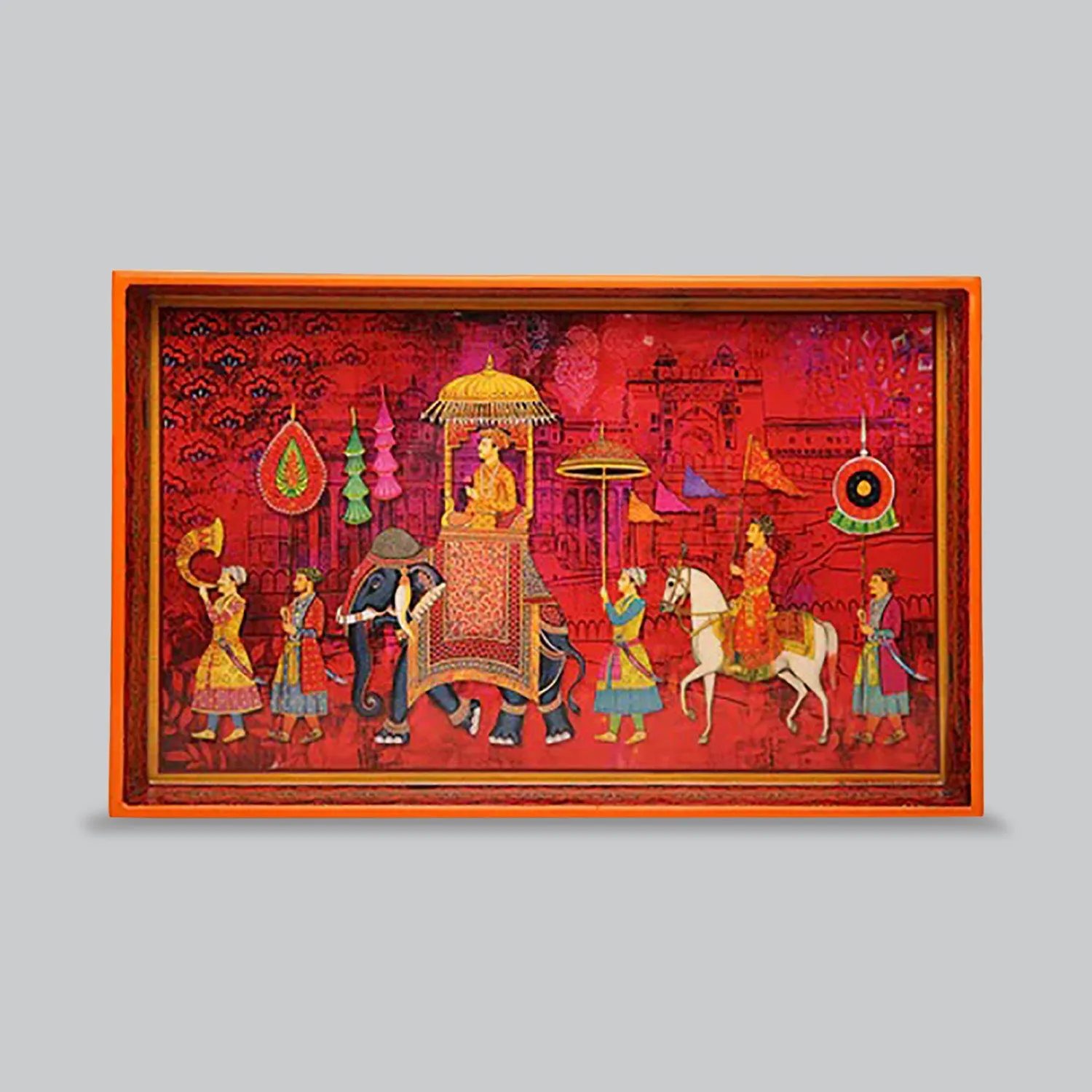 King Procession Rectangle Enamel Small Tray