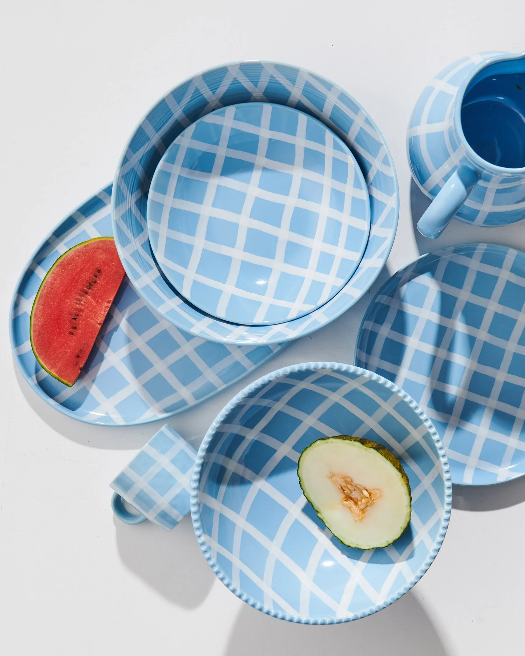 Kip & Co Blue Bird Tartan Bowl 2P Set