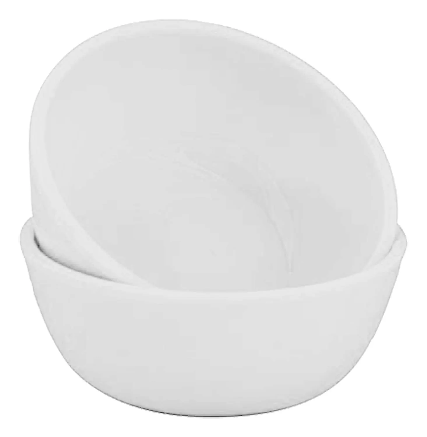 Kuber Industries Microwave Safe Plastic Round Katori/Bowl Set for,Rice,Soup,Pasta,Salad Bowls, 250 Ml (Set of 6) White-KUBMART16428