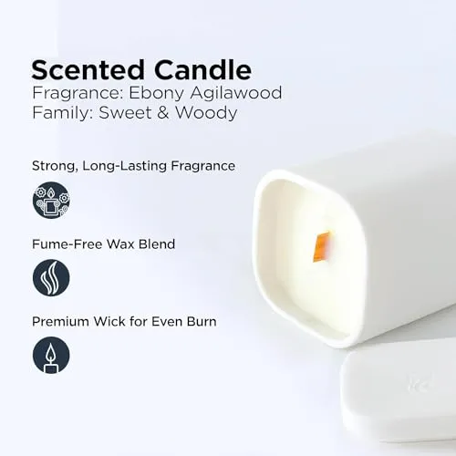 Kuber Industries Scented Candles | Fragrance Candles | Candles for Wedding | Candles for Bedroom | Birthday Candles | Valentines Day Gifts Candles | DY-230703A | White