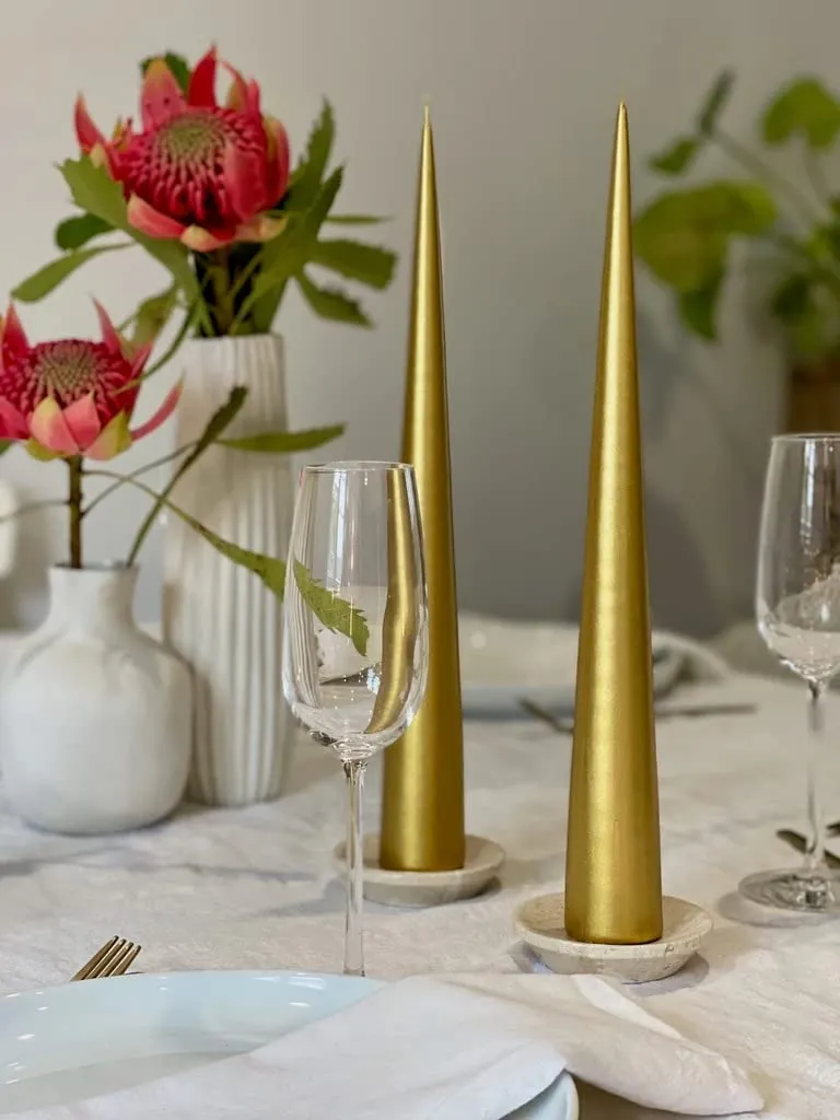 Kween Taper Candle, Party Candles| Diwali Candles l Size- 9" Long (Qty: 6) (Golden & Silver)