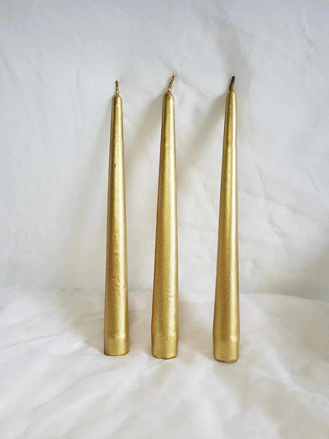 Kween Taper Candle, Party Candles| Diwali Candles l Size- 9" Long (Qty: 6) (Golden & Silver)