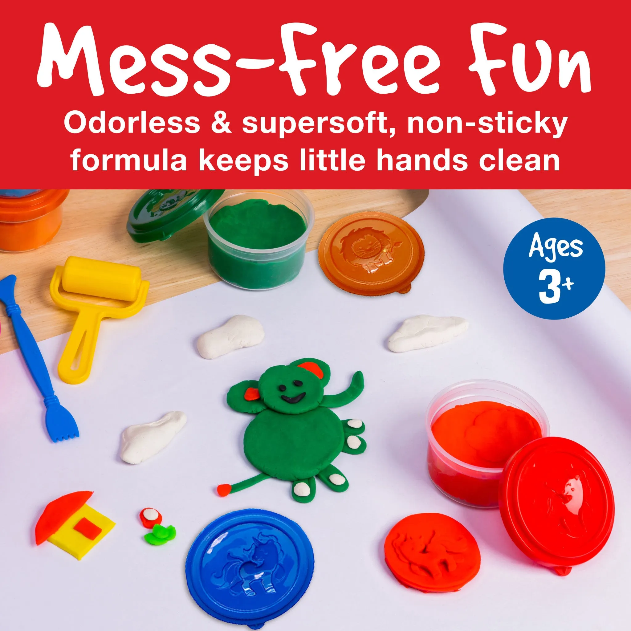 Little Creatives 6 Super Soft Modeling Dough - #370816
