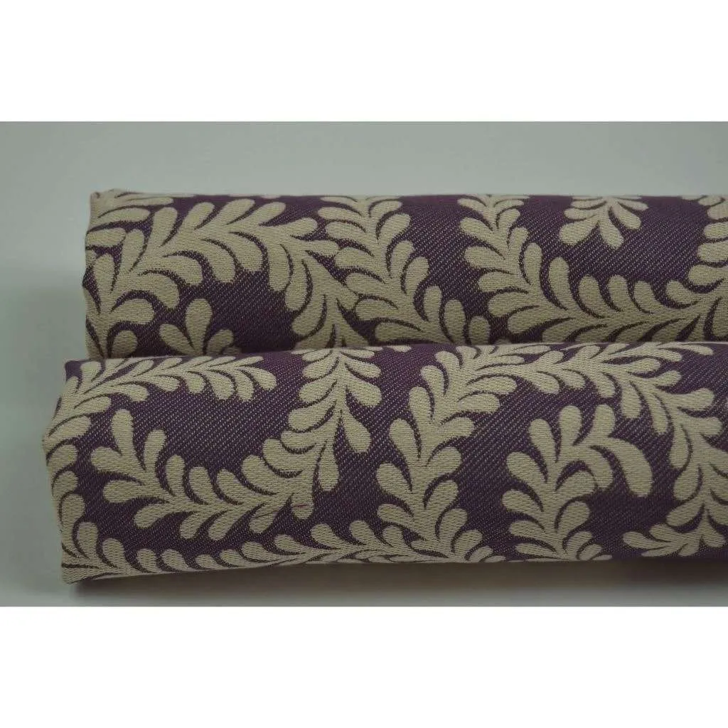 Little Leaf Aubergine Purple Fabric