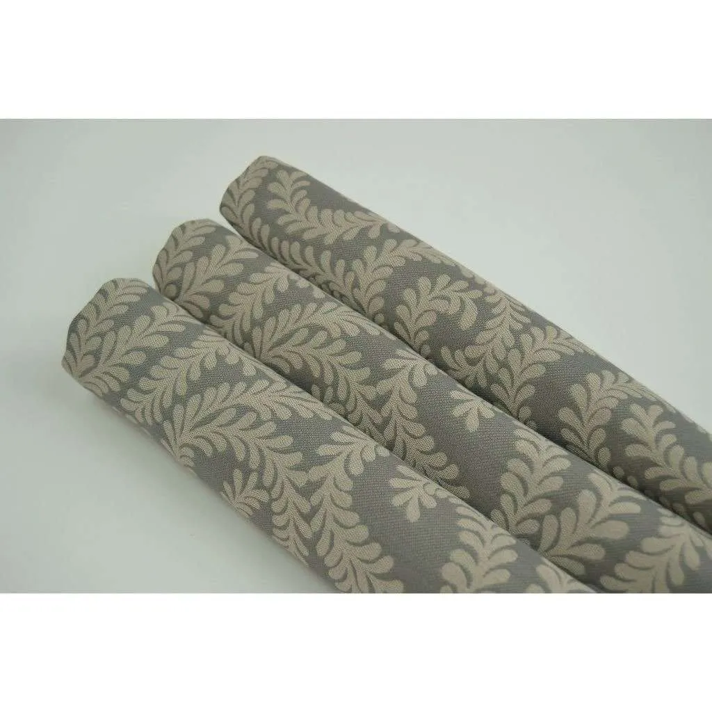 Little Leaf Charcoal Grey Fabric