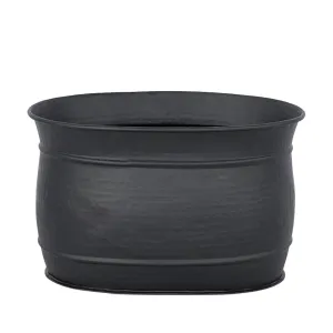Lombard Hammered Black Bowl/Planter - Large