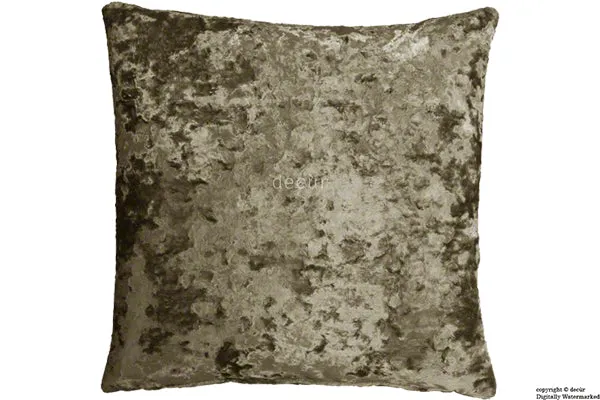 London Crushed Velvet Cushion - Liquer