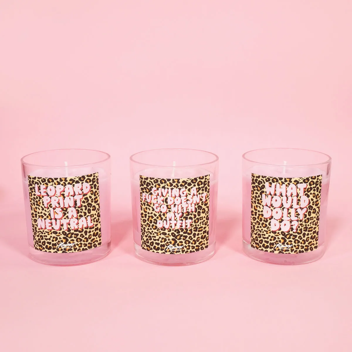 Maple & Vanilla Giving a Fuck Doesn't Go With My Outfit Leopard Print Candle