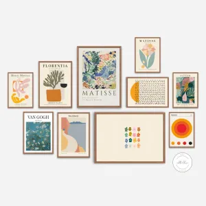 Matisse Exhibition 10 Piece Gallery Wall Art PRINTABLE WALL ART, Museum Exhibition, Flower Décor Prints, Matisse Van Gogh Bauhaus, Botanical Boho Wall Decor