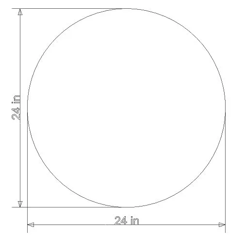 MERKEZI ART Round Shape Inbuild Led Lights Decorative Wall Mirror for Bathroom, Living Room, Bedroom, Vanity Mirrors, Makeup 24 x 24 Inch (MC07)