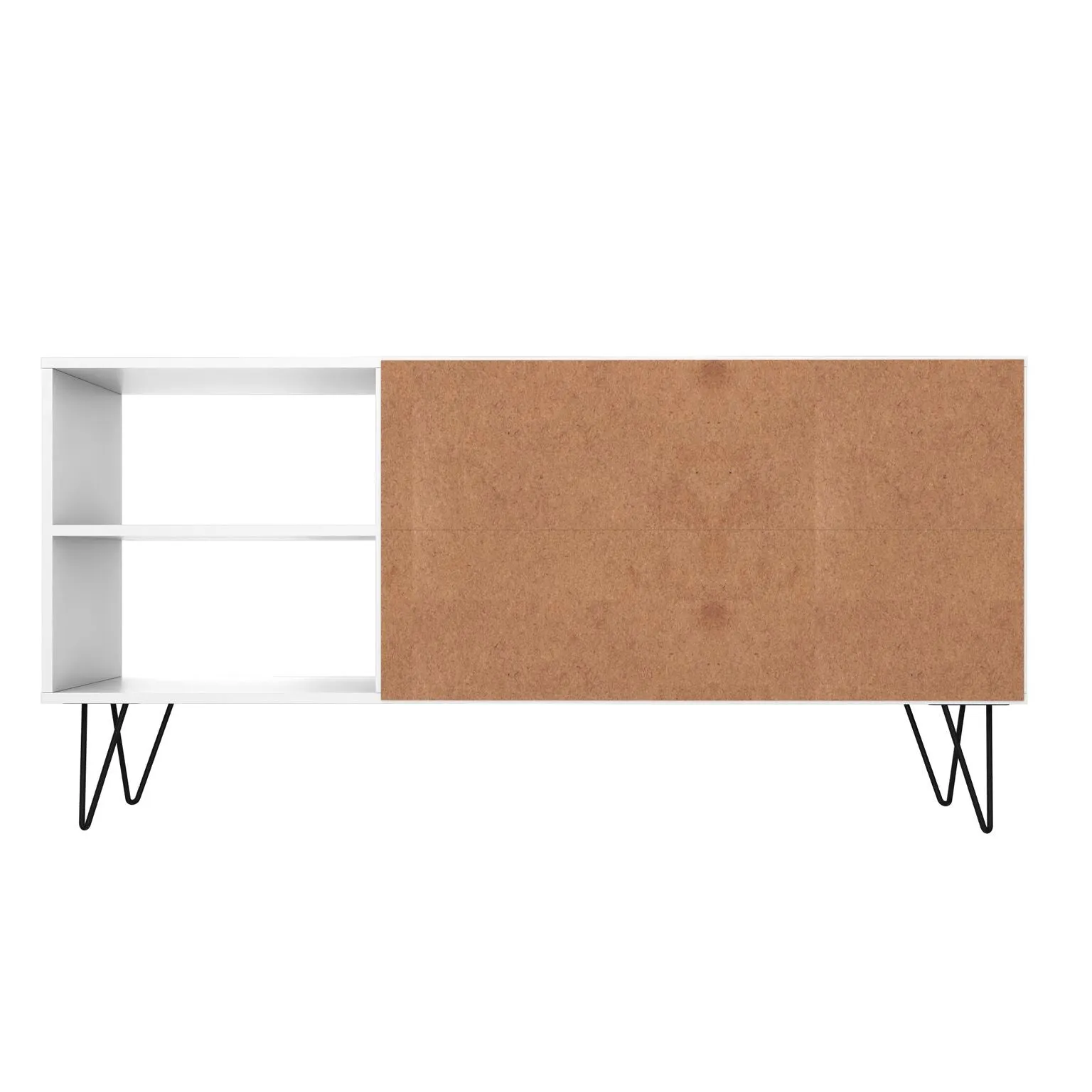 Mid-Century - Modern Nolita 53.15" Sideboard with 4 Shelves in White