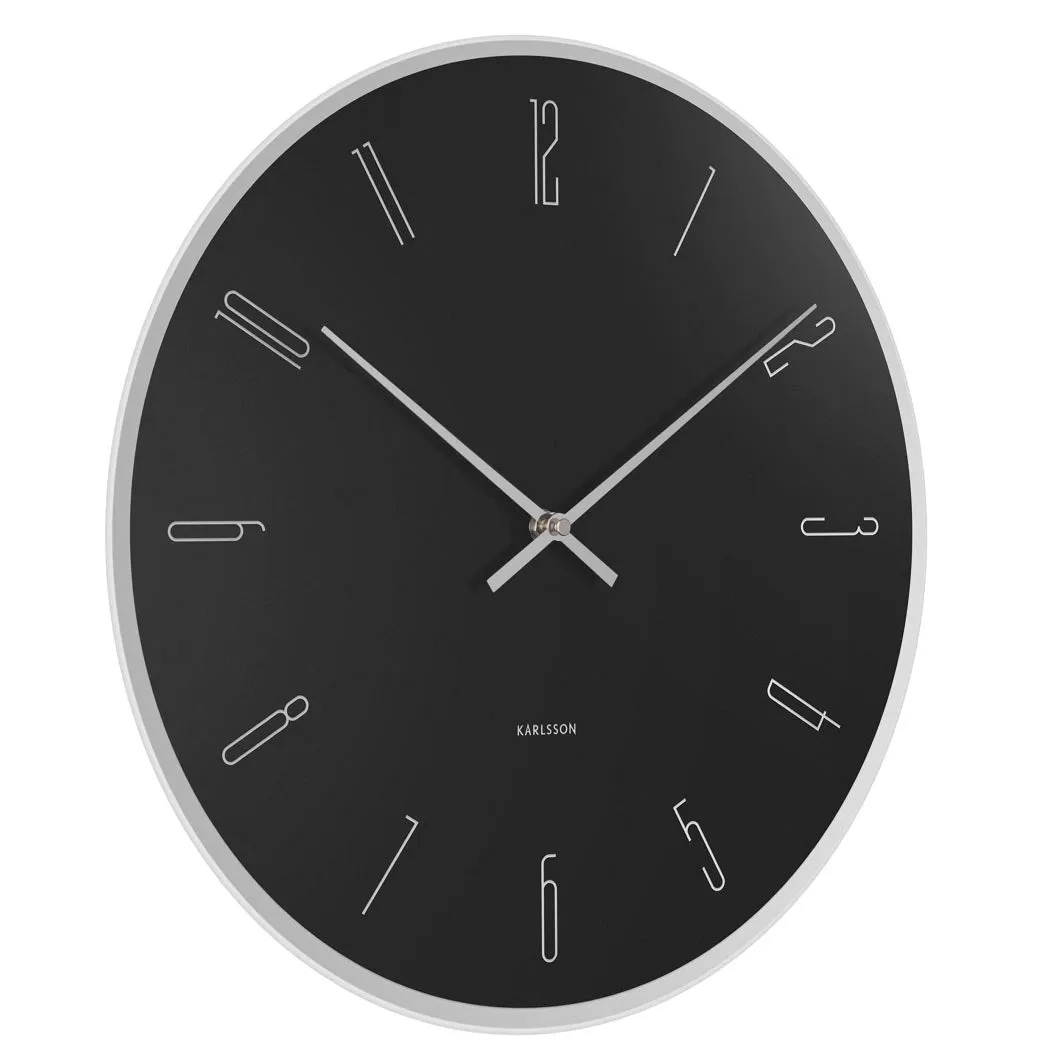 Mirror Numbers Wall Clock - Black (40cm)