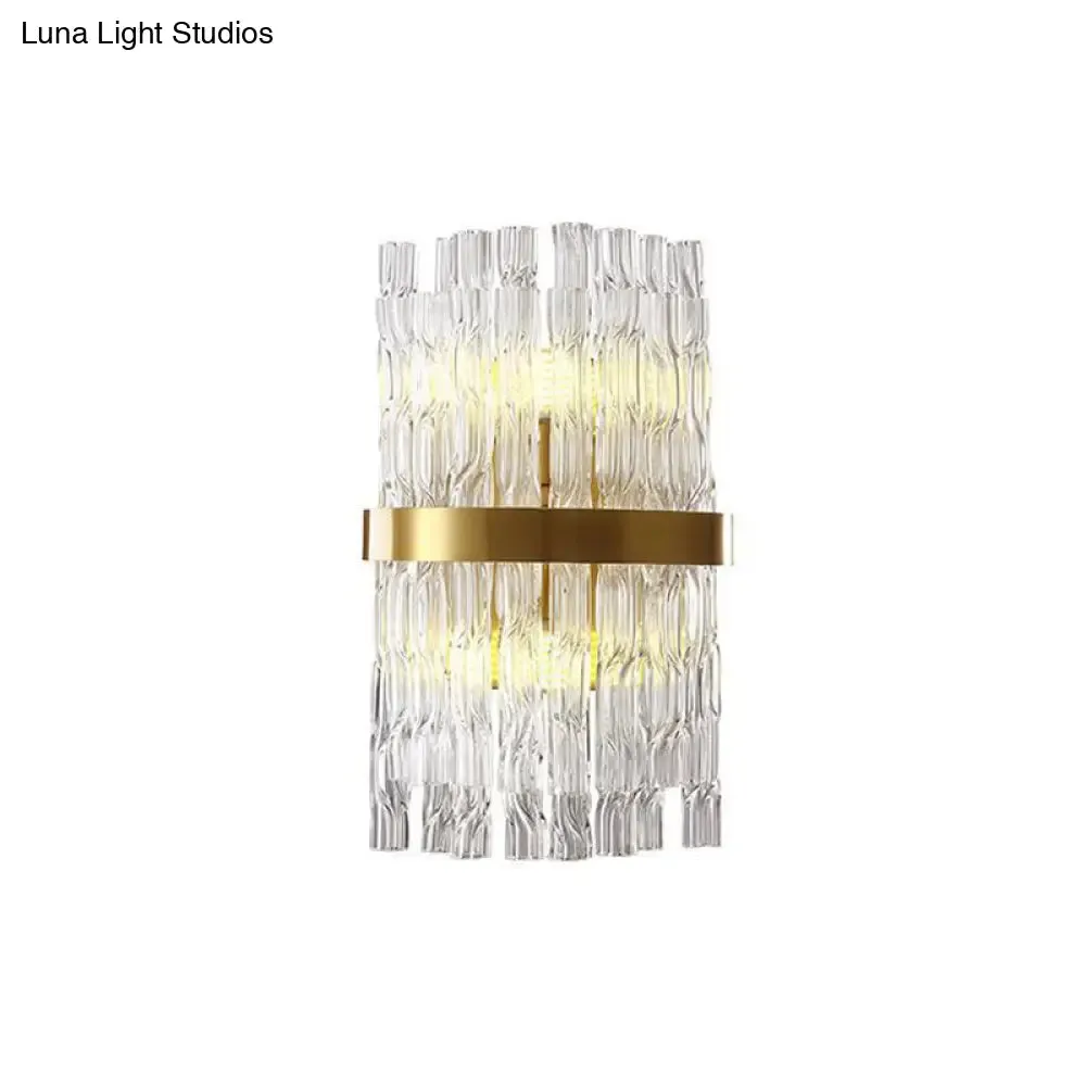 Modern Crystal Rod Wall Sconce with Layered Flush Design - Illuminating Wall Lighting Ideas